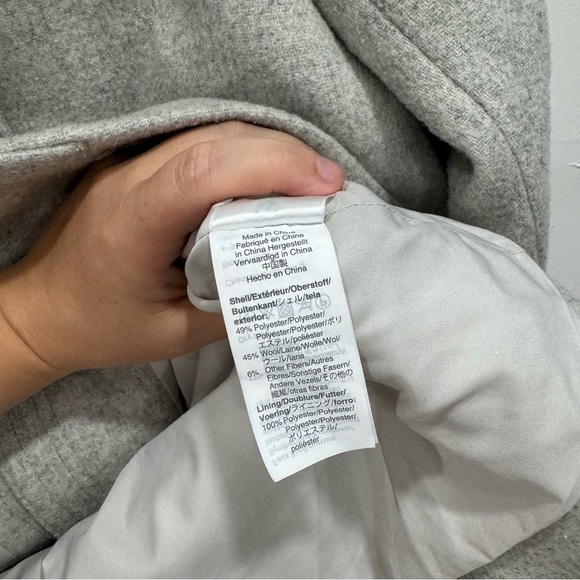 J. Crew Vail Parka Wool Blend Coat Light Grey Size 00 - Picture 10 of 11